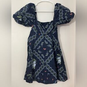 Hill House Navy Floral Mini Dress